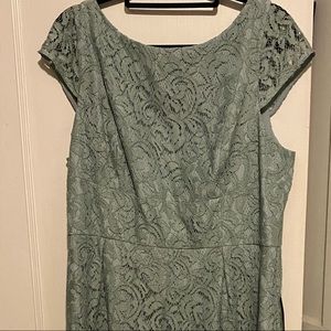 Light green JCrew size 14 lace dress